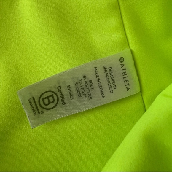 Athleta Tie-Dye Ankle Leggings - Neon Yellow and Black - Picture 9 of 9